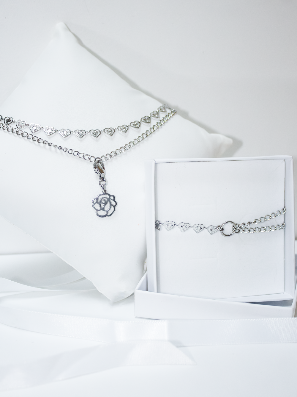 set bijoux kodomo collier et bracelet argenté